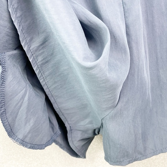 Sadie & Sage Deep V Plunge Romper Shorts Set Soft Indigo Blue NWT Anthropologie - Picture 4 of 12